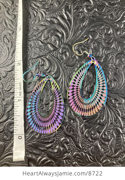 Colorful Chameleon Metal Drop Earrings - #SW9dly9XN7E-4