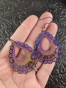 Colorful Chameleon Metal Earrings #VrUG1uWQZSM