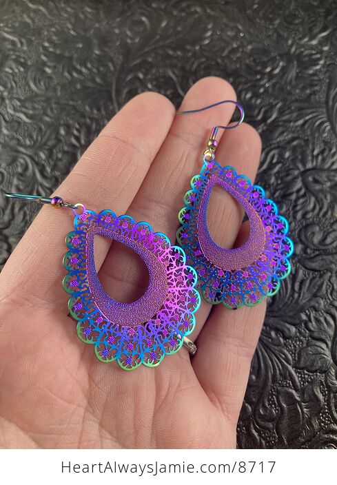 Colorful Chameleon Metal Earrings - #VrUG1uWQZSM-2