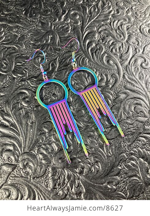 Colorful Chameleon Metal Earrings - #zqfdBeWrAko-1