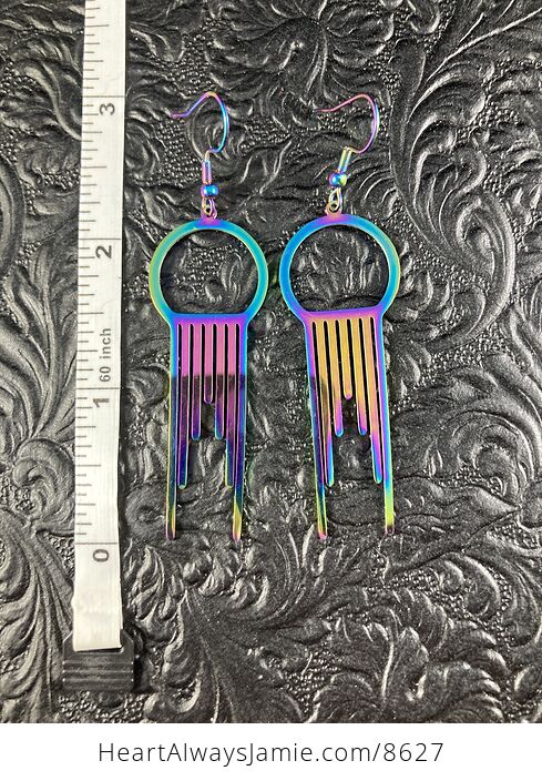 Colorful Chameleon Metal Earrings - #zqfdBeWrAko-2