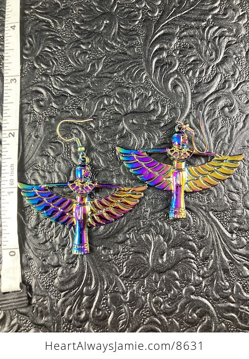 Colorful Chameleon Metal Egyptian Goddess Earrings - #oJmhDna0a88-2
