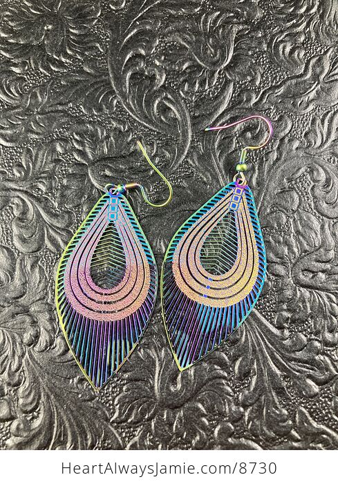 Colorful Chameleon Metal Fancy Drop Earrings - #8rde4FBA8Wc-1