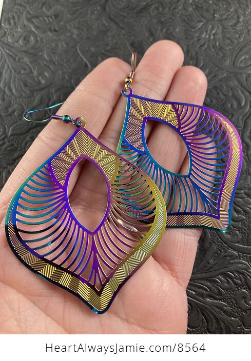 Colorful Chameleon Metal Fancy Earrings - #EAfnduzIK1o-3