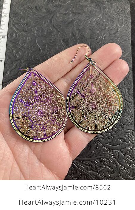 Colorful Chameleon Metal Ornate Earrings - #tygfLsZWrV4-3