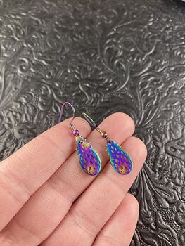 Colorful Chameleon Metal Pineapple Earrings #ijFWvvh3E5E