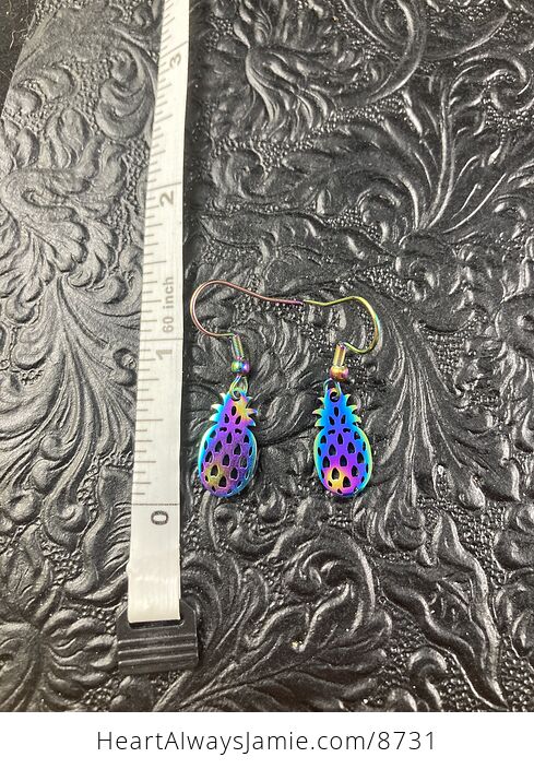 Colorful Chameleon Metal Pineapple Earrings - #ijFWvvh3E5E-4
