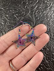 Colorful Chameleon Metal Star Earrings #zTEtcYEESK8
