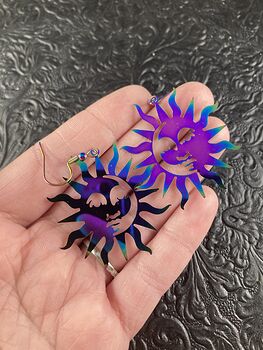 Colorful Chameleon Metal Sun Earrings #1PmJ3LjF0gA