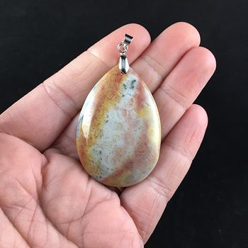 Colorful Coral Fossil Stone Jewelry Pendant #tLPhC92ElUs