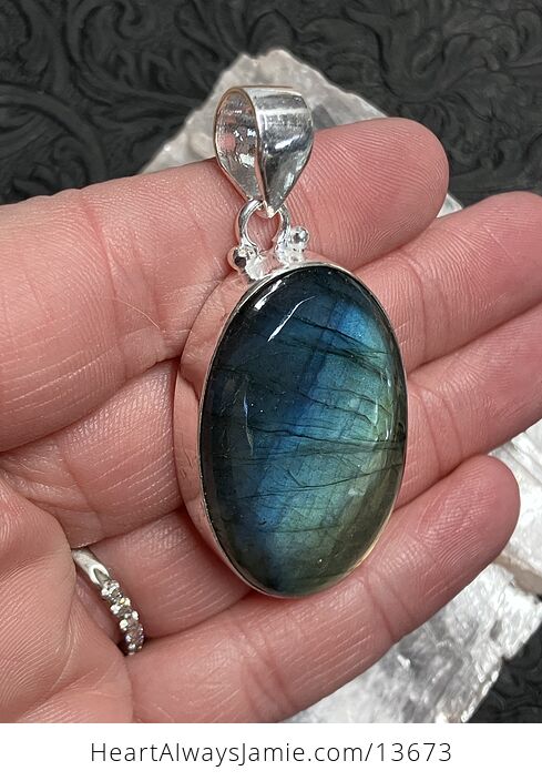 Colorful Flashy Labradorite Pendant Stone Crystal Jewelry - #nwWAAvZl0EI-4