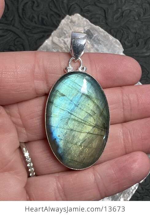 Colorful Flashy Labradorite Pendant Stone Crystal Jewelry - #nwWAAvZl0EI-2