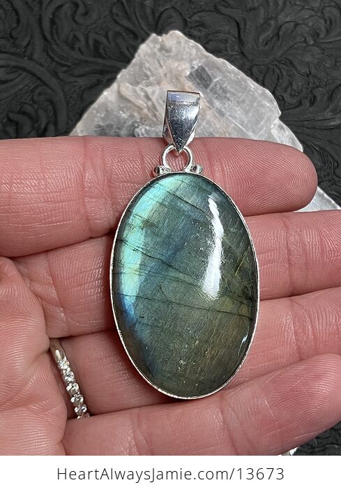 Colorful Flashy Labradorite Pendant Stone Crystal Jewelry - #nwWAAvZl0EI-6