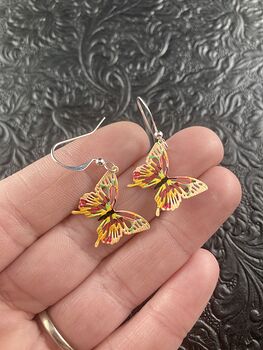 Colorful Metal Butterfly Earrings #sAZBHVMKozk