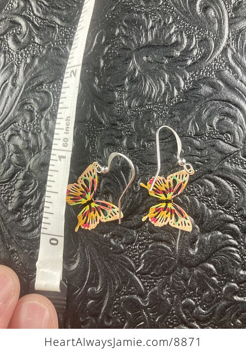 Colorful Metal Butterfly Earrings - #sAZBHVMKozk-4