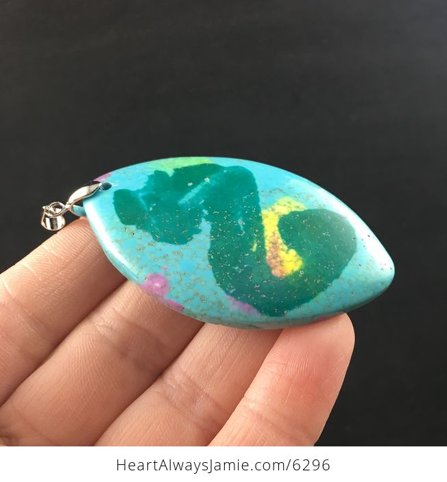 Colorful Synthetic Turquoise Stone Jewelry Pendant - #Wxc7jLtUMRY-4