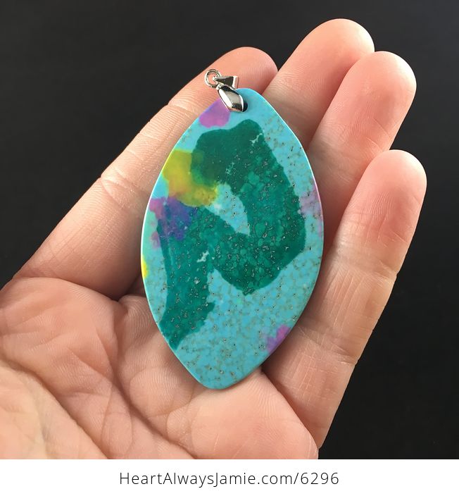 Colorful Synthetic Turquoise Stone Jewelry Pendant - #Wxc7jLtUMRY-6