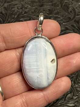 Common Blue Opal and Smoky Quartz Crystal Stone Jewelry Pendant #lSfjqJzZm1k