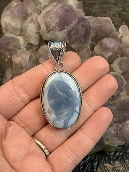 Common Blue Opal Crystal Stone Jewelry Pendant #QQ8fEumtEnU