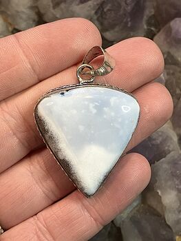 Common Blue Opal Crystal Stone Jewelry Pendant #Z8jEz9uXUxo