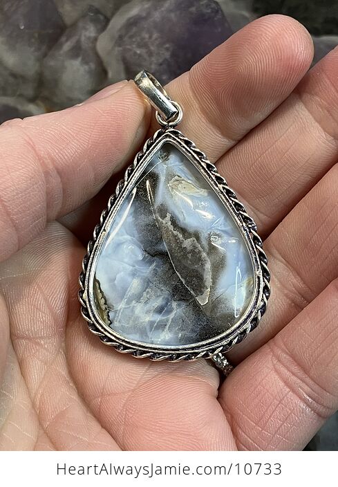 Common Blue Opal Crystal Stone Jewelry Pendant - #4SgxRV2rHyw-5