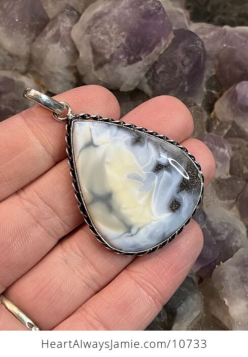 Common Blue Opal Crystal Stone Jewelry Pendant - #4SgxRV2rHyw-3