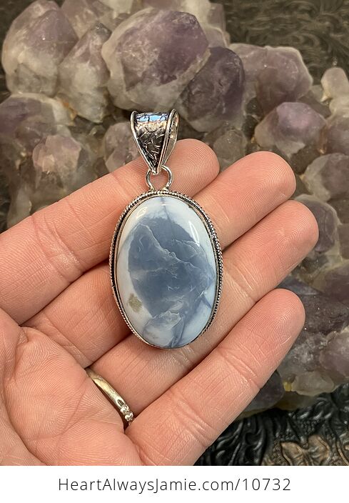Common Blue Opal Crystal Stone Jewelry Pendant - #QQ8fEumtEnU-1