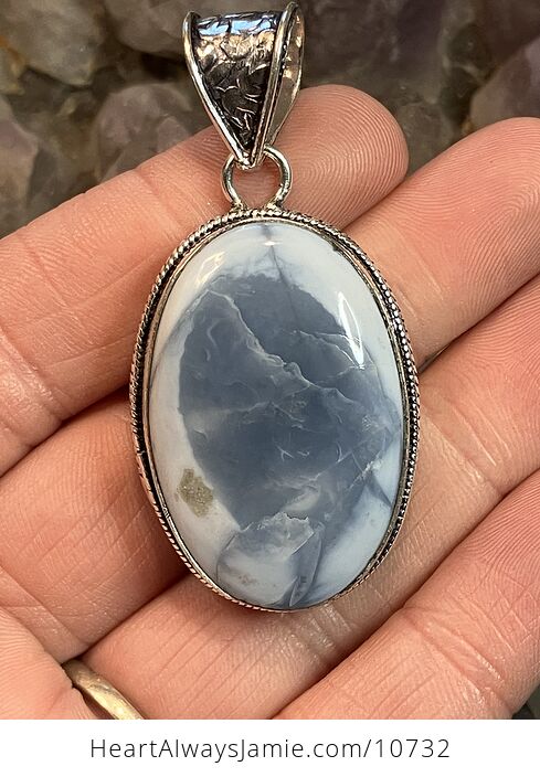 Common Blue Opal Crystal Stone Jewelry Pendant - #QQ8fEumtEnU-2