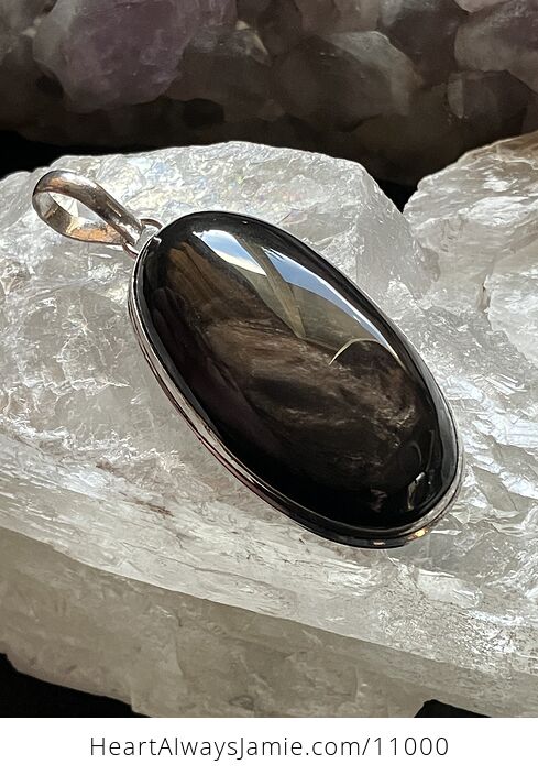 Copper Sheen Obsidian Crystal Stone Jewelry Pendant - #on9xwjUrXRk-1