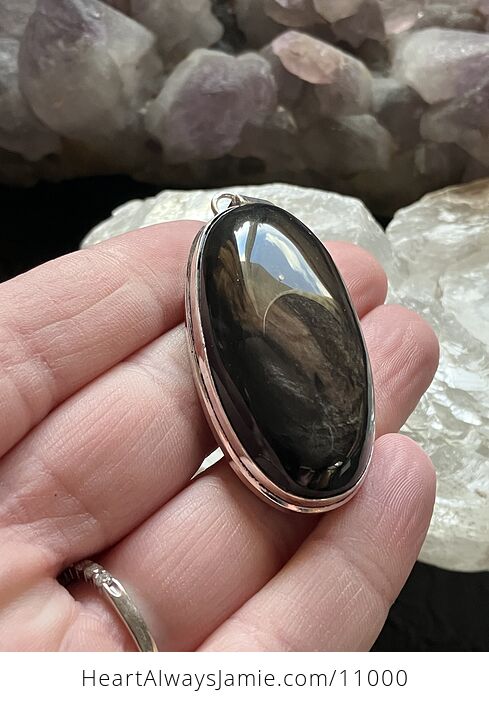 Copper Sheen Obsidian Crystal Stone Jewelry Pendant - #on9xwjUrXRk-4