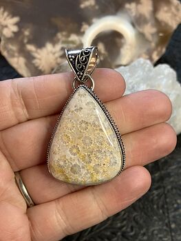 Coral Fossil Gemstone Stone Jewelry Crystal Pendant #vG3VCuF2IcM
