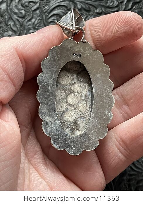 Coral Fossil Gemstone Stone Jewelry Crystal Pendant - #NiafhON2KHo-4