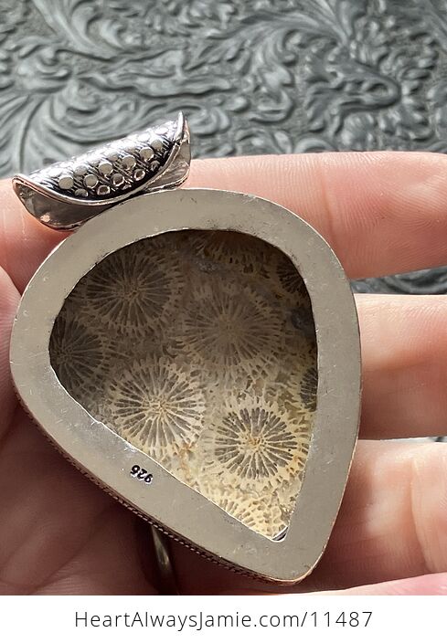 Coral Fossil Gemstone Stone Jewelry Crystal Pendant - #lKfQ5Q0OwJY-7