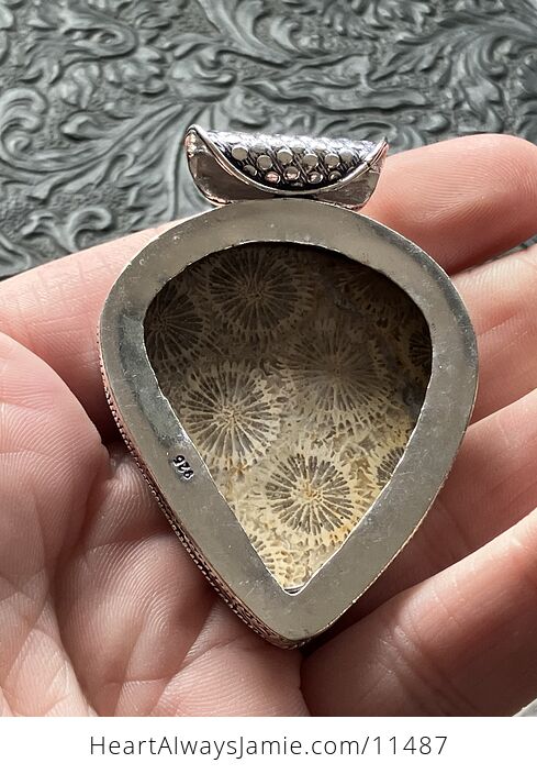 Coral Fossil Gemstone Stone Jewelry Crystal Pendant - #lKfQ5Q0OwJY-5