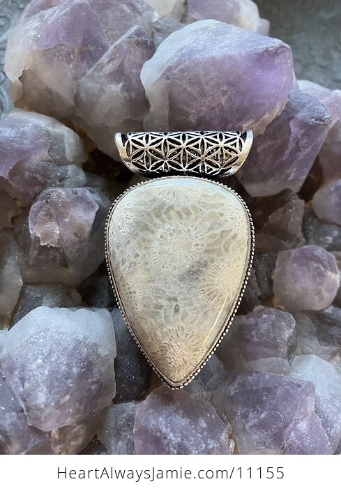 Coral Fossil Gemstone Stone Jewelry Crystal Pendant - #rwYH4I5eQpk-7