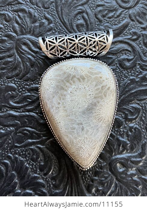 Coral Fossil Gemstone Stone Jewelry Crystal Pendant - #rwYH4I5eQpk-5