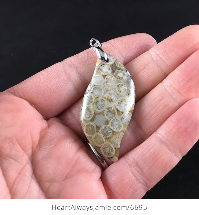 Coral Fossil Stone Jewelry Pendant - #jZNh8JtiyJc-6