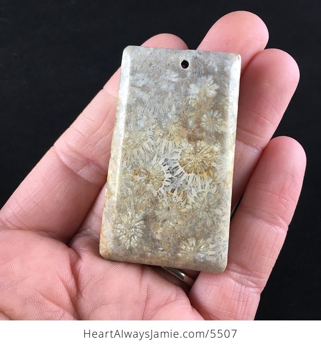 Coral Fossil Stone Jewelry Pendant - #uZTvQN4OcLM-1