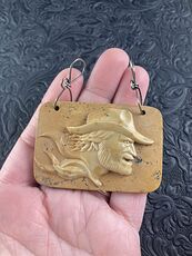 Cowboy Jasper Pendant Stone Jewelry Mini Art Ornament #DuIbikC1YZs