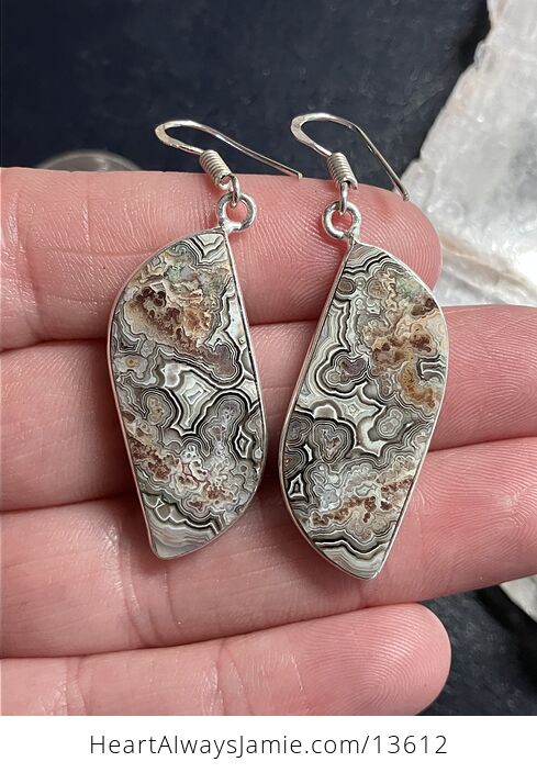 Crazy Lace Agate Earrings Stone Crystal Jewelry - #BV957QyJmGo-2