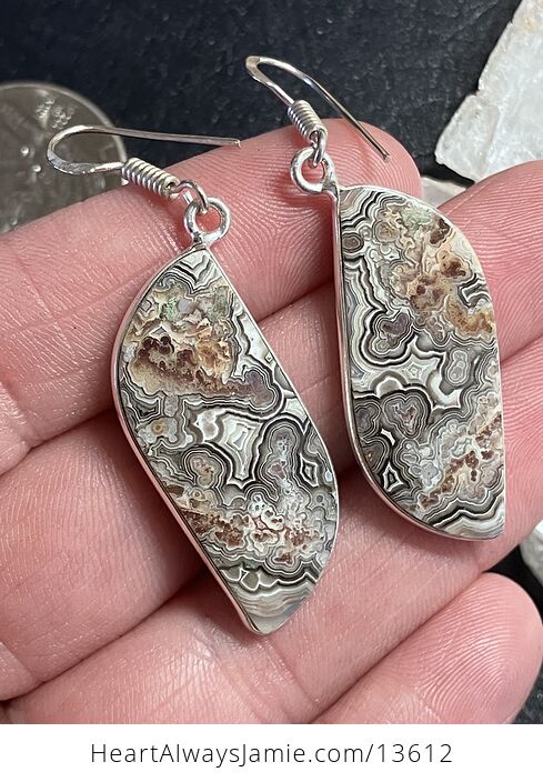 Crazy Lace Agate Earrings Stone Crystal Jewelry - #BV957QyJmGo-3