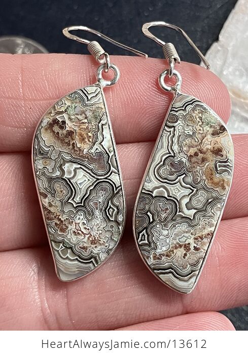 Crazy Lace Agate Earrings Stone Crystal Jewelry - #BV957QyJmGo-1