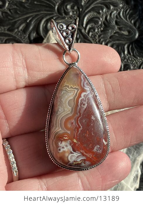 Crazy Lace Agate Pendant Stone Crystal Jewelry - #LDkOdF3uACw-1