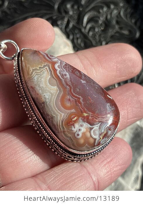 Crazy Lace Agate Pendant Stone Crystal Jewelry - #LDkOdF3uACw-5