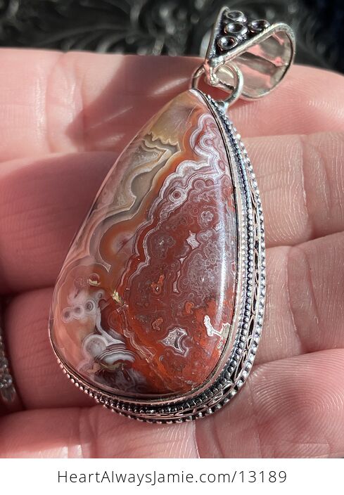 Crazy Lace Agate Pendant Stone Crystal Jewelry - #LDkOdF3uACw-6