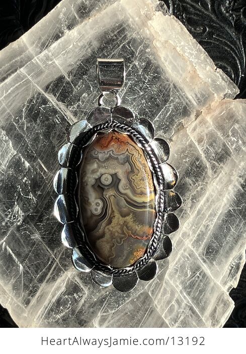 Crazy Lace Agate Stone Crystal Jewelry Pendant - #L9HRPdghnsw-2