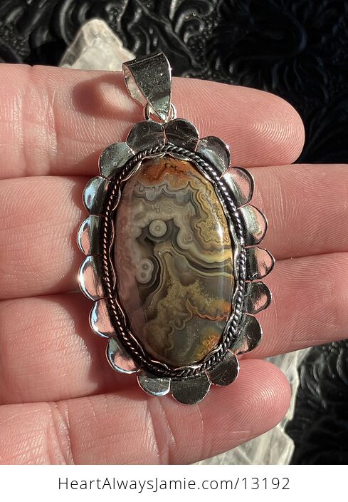 Crazy Lace Agate Stone Crystal Jewelry Pendant - #L9HRPdghnsw-5