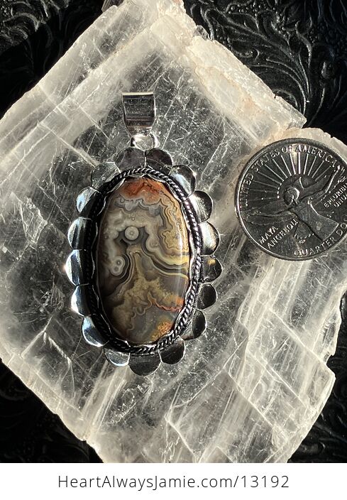 Crazy Lace Agate Stone Crystal Jewelry Pendant - #L9HRPdghnsw-3