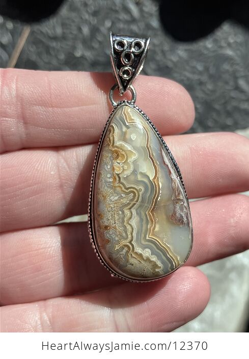 Crazy Lace Agate Stone Crystal Jewelry Pendant - #ckhoivaP3Nc-2