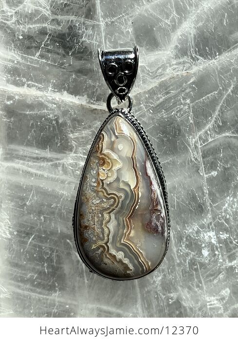 Crazy Lace Agate Stone Crystal Jewelry Pendant - #ckhoivaP3Nc-1